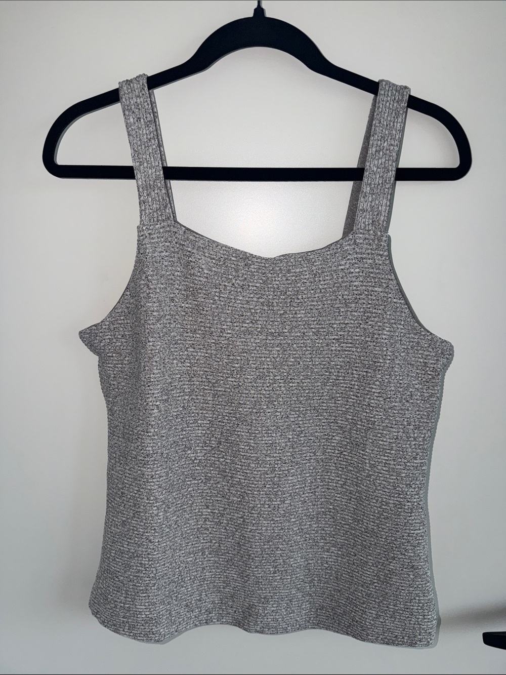 Banana Republic Heather Gray Ribbed Tank with Wide Straps